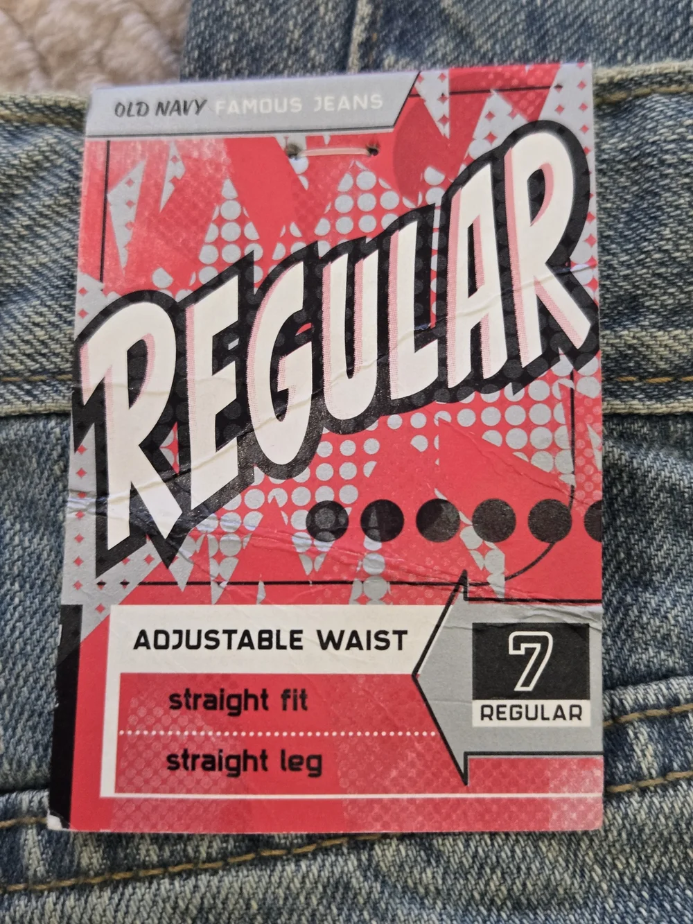 Old Navy Girls Size 7 Regular Straight Leg Jeans Adjustable Waist NWT